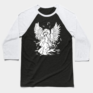 Fallen Angel Gothic Dark Art Baseball T-Shirt